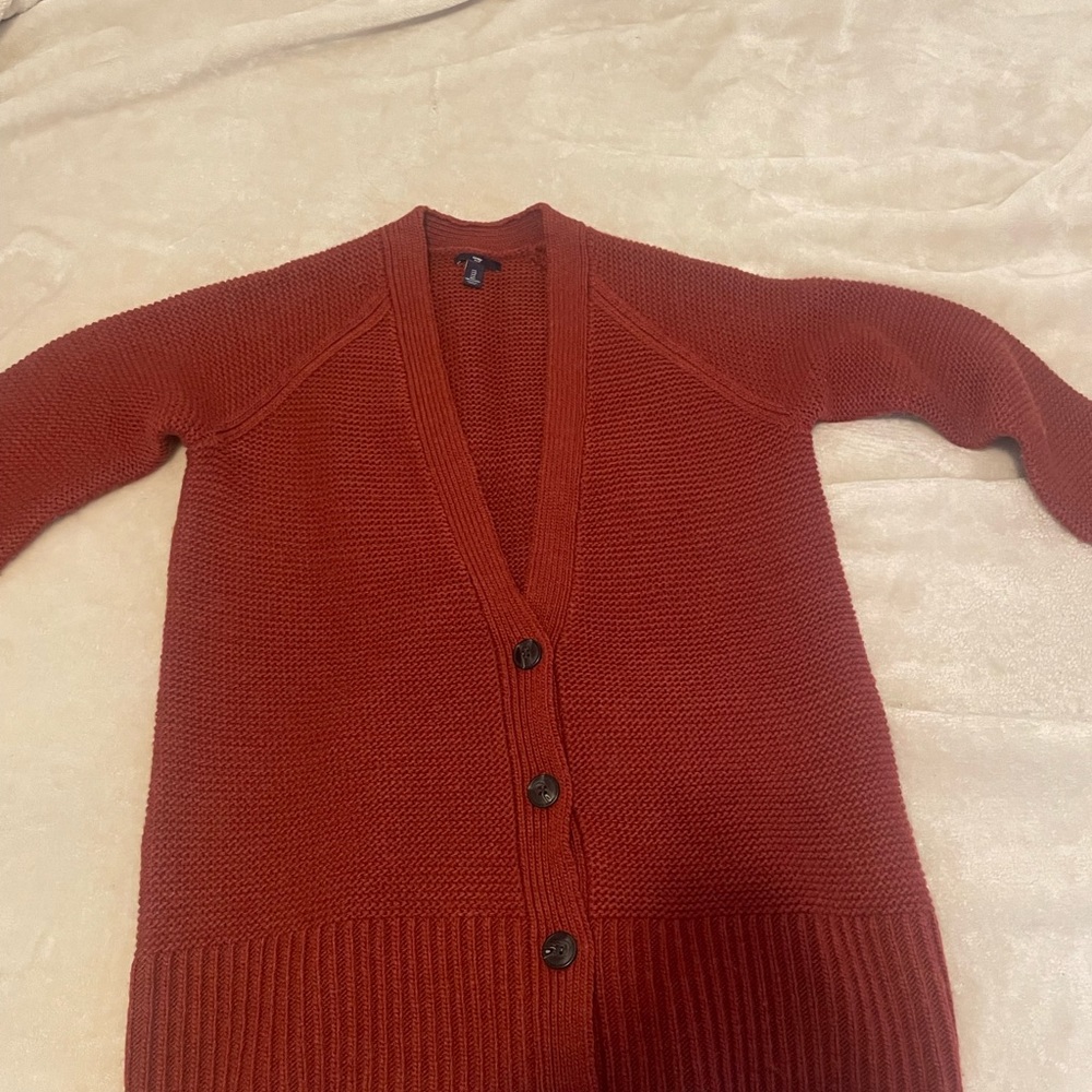 Gap orange cardigan size large